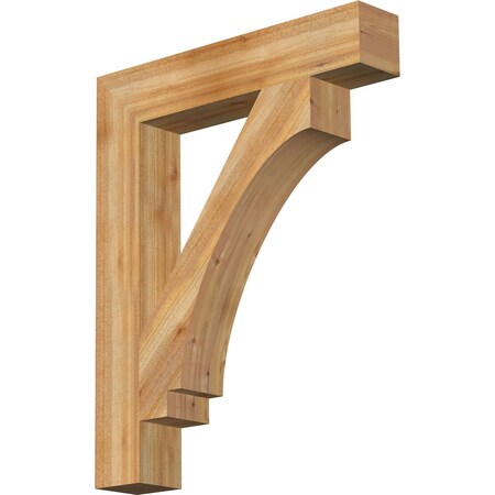 Ekena Millwork Imperial Block Rough Sawn Bracket, Western Red Cedar, 6"W x 34"D x 42"H BKT06X34X42IMP05RWR
